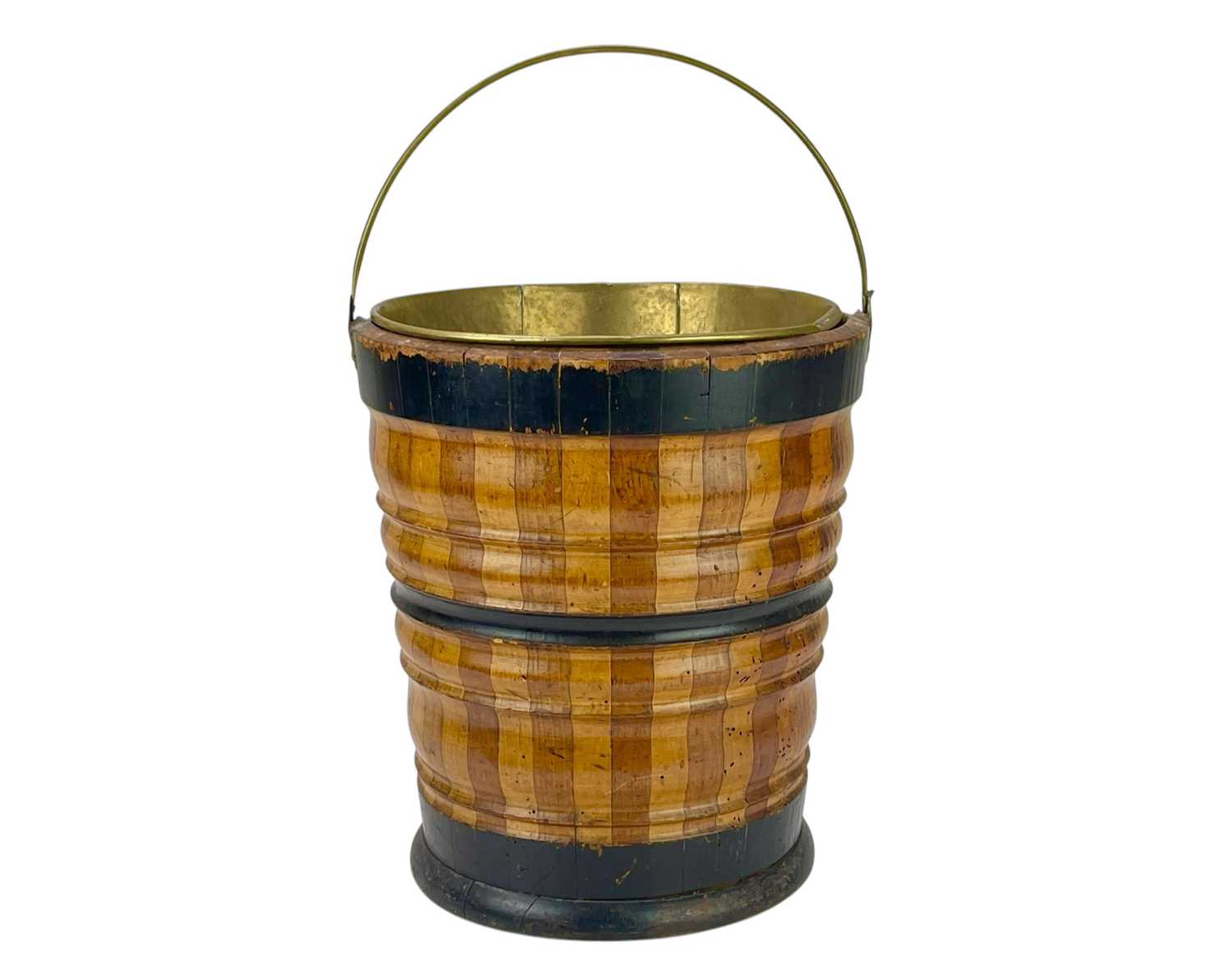 Lot 70 - A Dutch walnut and fruitwood peat bucket.