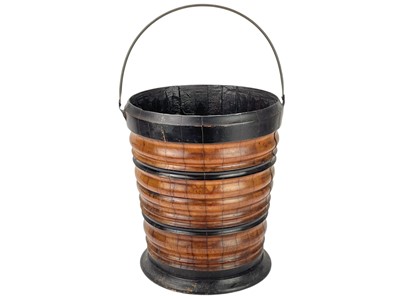Lot 3 - Two 19th century Dutch fruitwood peat buckets.