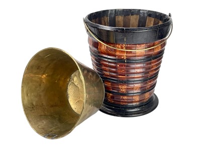Lot 3 - Two 19th century Dutch fruitwood peat buckets.