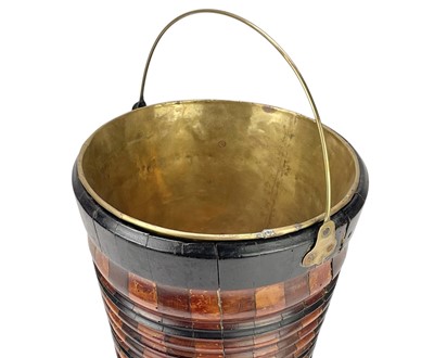 Lot 3 - Two 19th century Dutch fruitwood peat buckets.