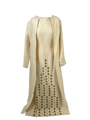 Lot 269 - A Nikos and Takis embroidered woollen dress and matching jacket.