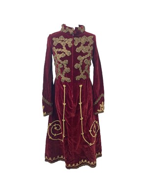 Lot 269 - A Nikos and Takis embroidered woollen dress and matching jacket.