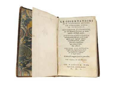 Lot 51 - (Petrarch and Early Venetian Printing)