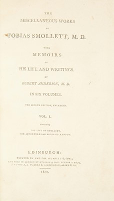 Lot 47 - (Fine Bindings) Tobias Smollett