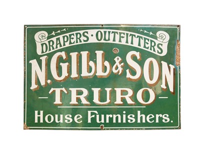 Lot 195 - Cornish Interest. An early 20th century enamel advertising sign.