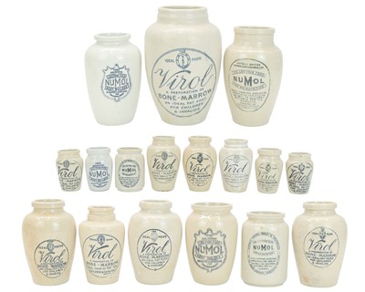 Lot 383 - A collection of Numol and Virol stoneware pots.