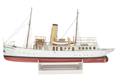 Lot 253 - A GRP model of the steam yacht Schaarntorn of Hamburg.