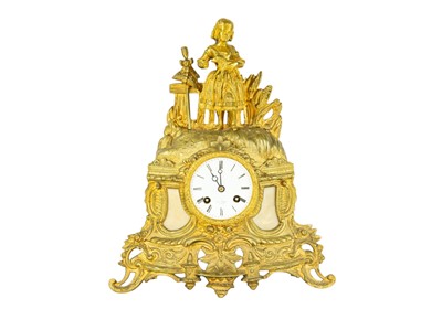 Lot 800 - A French ormolu mantel clock by Henri Marc, Paris.