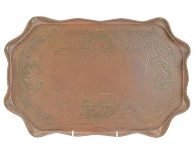 Lot 4 - A J & F Pool, Hayle copper tray.