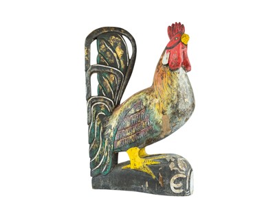 Lot 230 - A folk art figure of a cockerel.