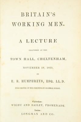 Lot 3 - (Cheltenham and Political Science) E. R. Humphreys