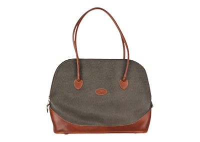Lot 342 - A Mulberry scotchgrain and brown leather shoulder bag.