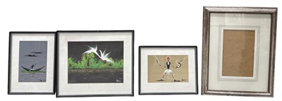 Lot 196 - Three original African artworks, each signed...