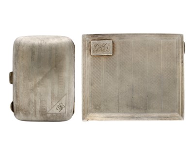Lot 77 - Two silver hallmarked cigarette cases.