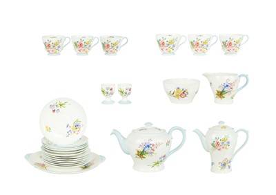 Lot 747 - A Shelley 'Wildflower' part tea service.