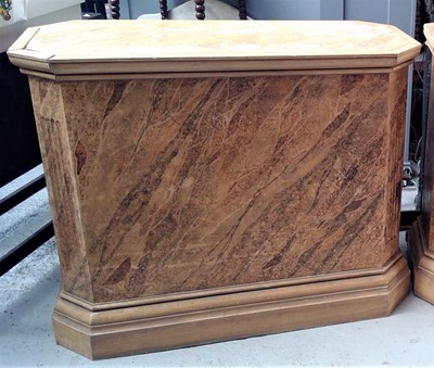 Lot 3509 - A decorative scagliola plinth, late 20th...