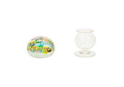 Lot 422 - A 19th century miniature glass Pharmacy counter or leech jar.