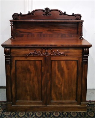 Lot 3453 - A Victorian mahogany chiffonier, height 141cm,...