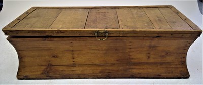 Lot 3438 - A pine blanket box, circa 1900, the body of...