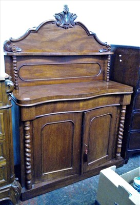 Lot 3457 - A Victorian mahogany chiffonier, height 148cm,...