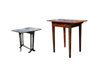 Lot 848 - A George III mahogany twin flap table.