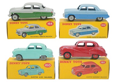 Lot 395 - Dinky British Saloons, boxed x 4.