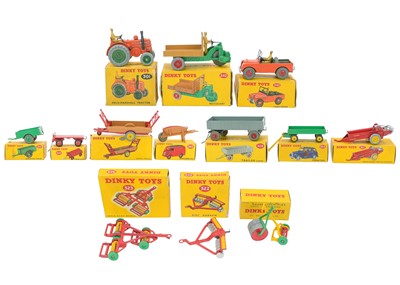 Lot 370 - Dinky Farm and Commercial Vehicles boxed x 13.