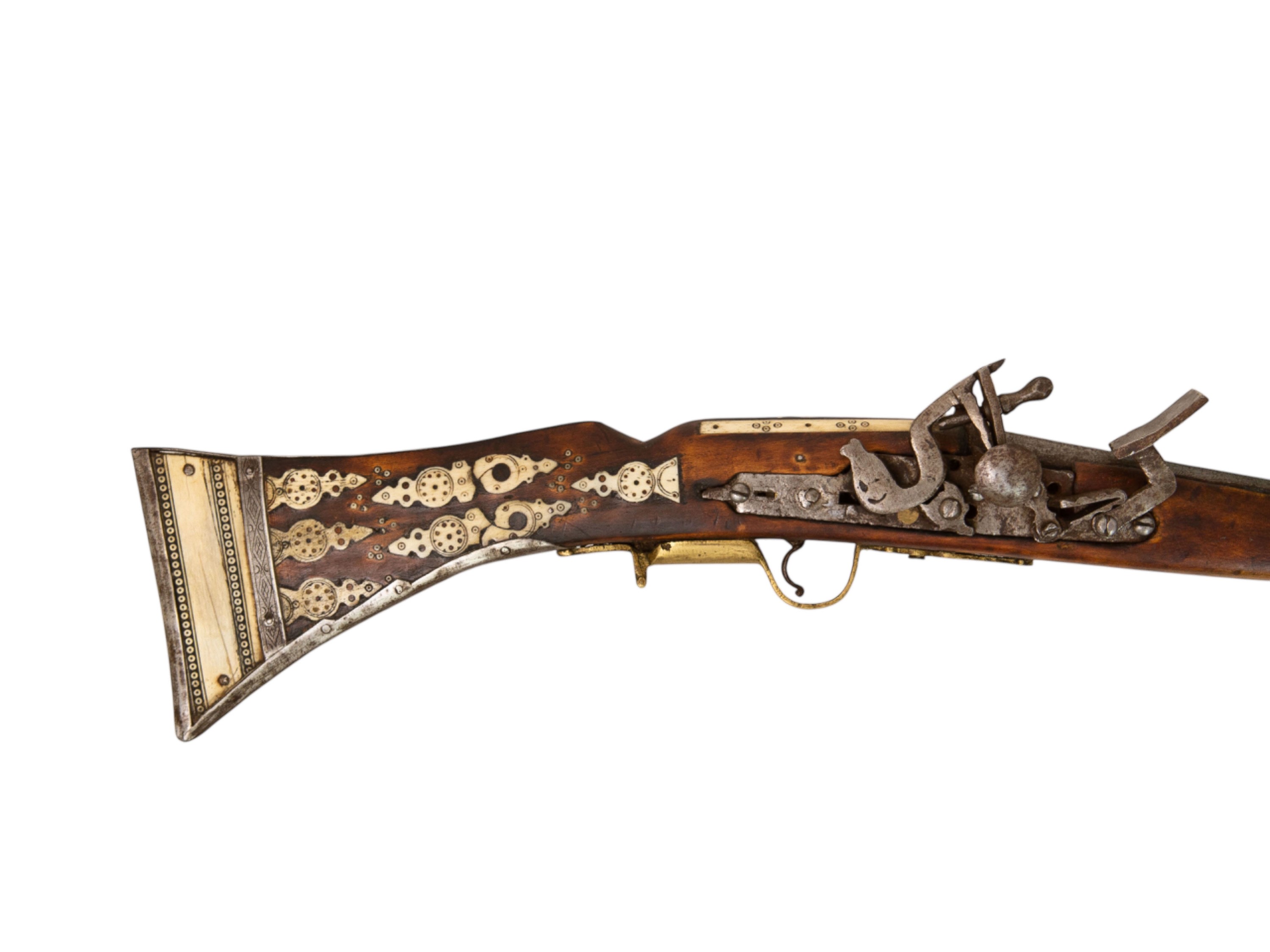 Lot 280 - A Turkish Ottoman Miquelet flintlock musket.