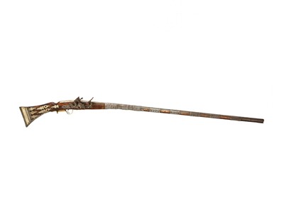 Lot 280 - A Turkish Ottoman Miquelet flintlock musket.