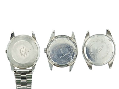 Lot 1167 - SEIKO - A collection of six gentleman's mechanical wristwatches.
