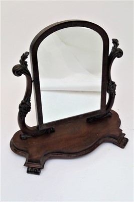 Lot 3445 - A Victorian mahogany dressing table mirror,...
