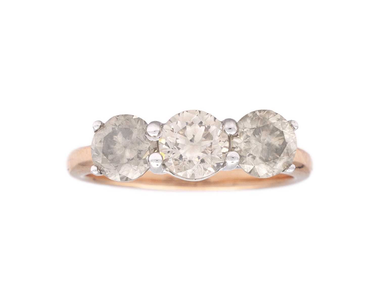 Diamond & 18k Gold Three-Sided Ring main image 1