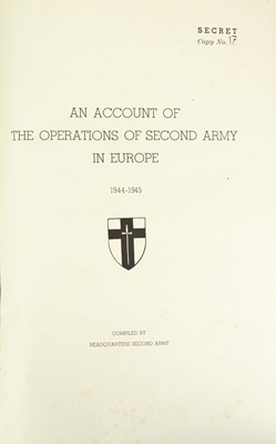 Lot 74 - An Account of the Operations of Second Army in Europe 1944-1945