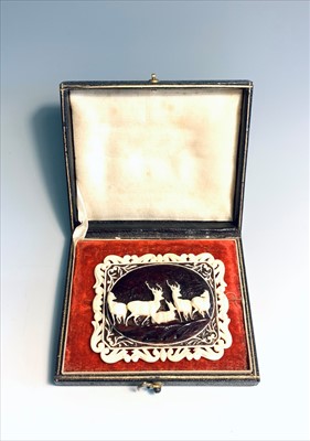 Lot 2606 - A fine 19th century ivory panel the centre...