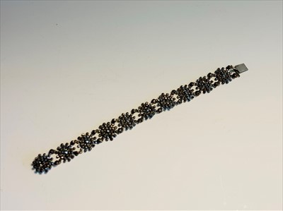 Lot 2605 - A Georgian cut steel bracelet.