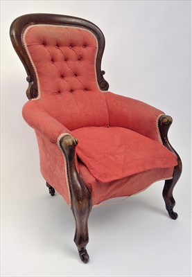 Lot 3467 - A Victorian mahogany gentleman's armchair.
