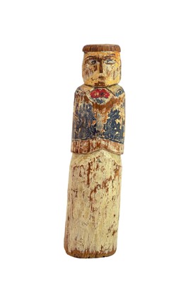 Lot 233 - A folk art carved and painted figure of a sailor.