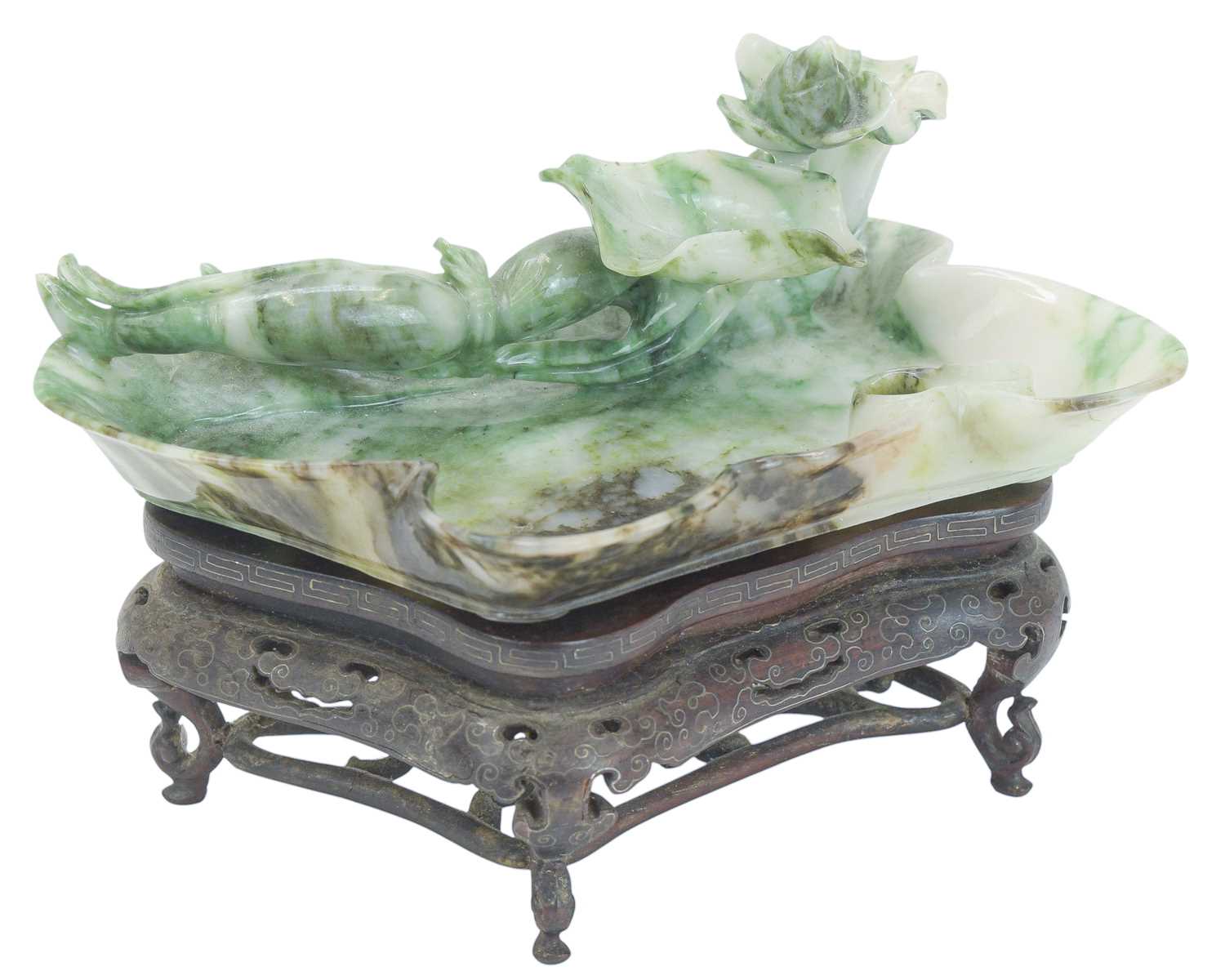 Lot 502 - A Chinese jadeite brush washer.