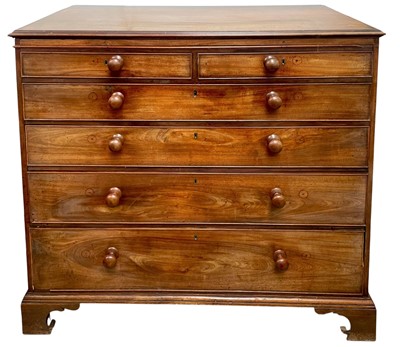 Lot 893 - A George III mahogany chest.