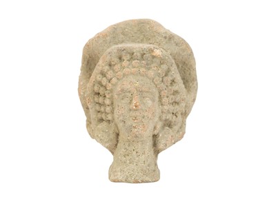 Lot 5 - A Greco-Roman clay head of a woman.