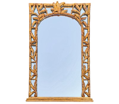 Lot 826 - An ornate gilt framed wall mirror.