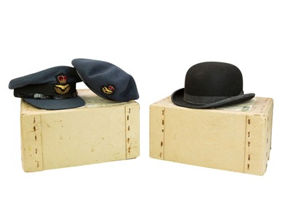 Lot 334 - A RAF Officer's peaked cap and a beret, both circa 1950.
