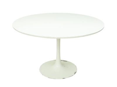 Lot 703 - An Arkana tulip table and six chairs.