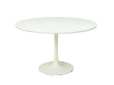 Lot 703 - An Arkana tulip table and six chairs.