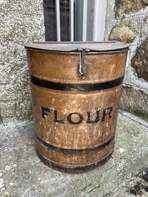 Lot 5 - A toleware flour bin.