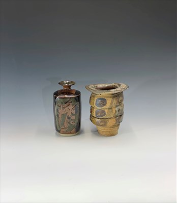 Lot 927 - A Katie Horsman (1911-1998) stoneware bottle...