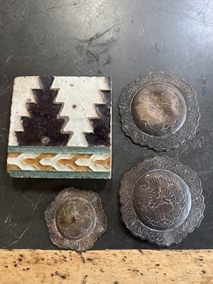 Lot 16 - A Spanish wall tile.