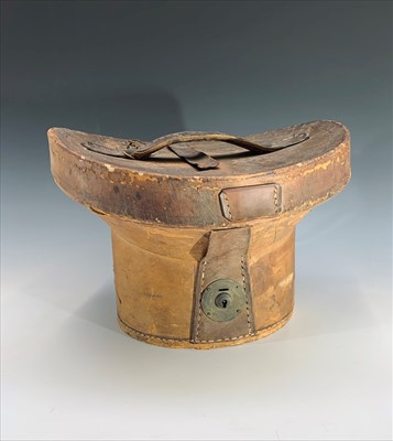 Lot 3013 - A black top hat, with printed interior label...