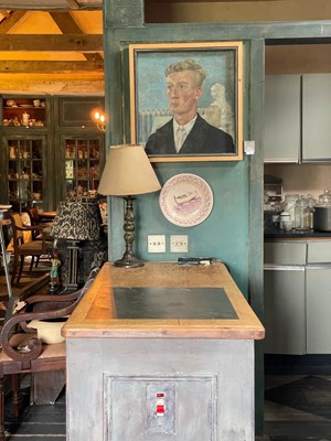 Lot 20 - A Victorian stained and painted pine bank of drawers.