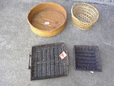 Lot 121 - Four Baskets. The Large Round Basket is 52cm...